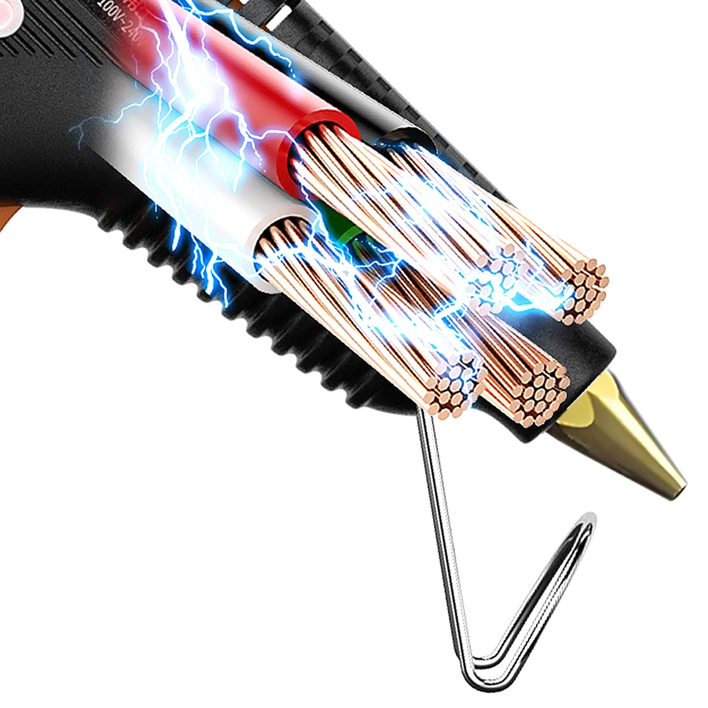Hot Melt Glue Gun 110V/220V Switch 11mm Glue Stick Industrial Adhesive Electric Heat Temperature Repair Tool