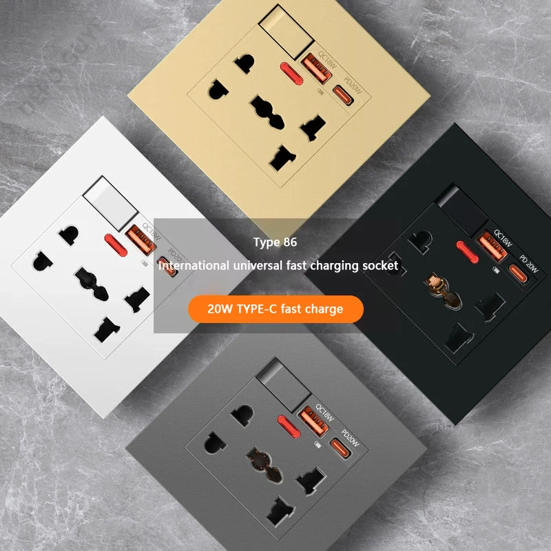 العالمي 20 واط نوع-C التوصيل شحن سريع 5 دبوس مقبس...