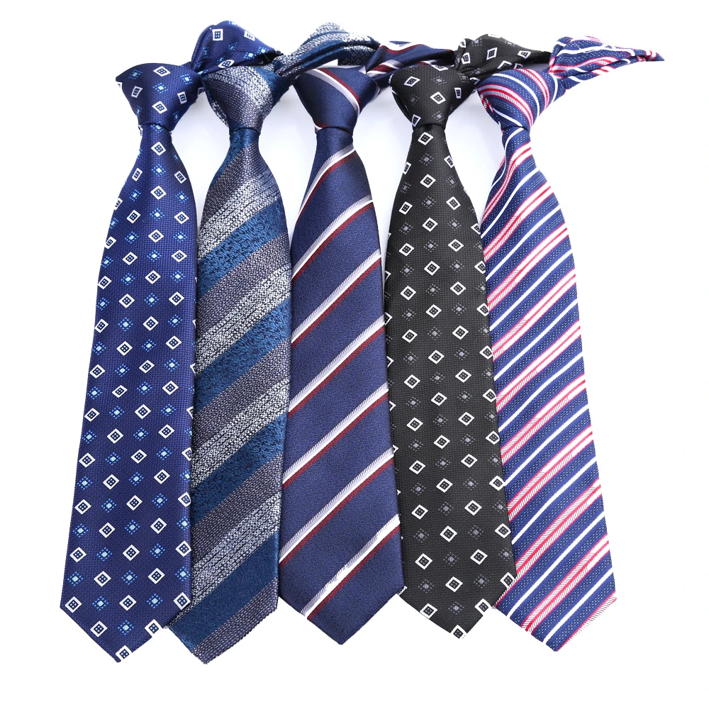 

Novelty 7CM Mens Necktie Polyester Silk Ties For Man Striped Dots Patterns Jacquard Cravat Business Party Corbatas Para Hombre