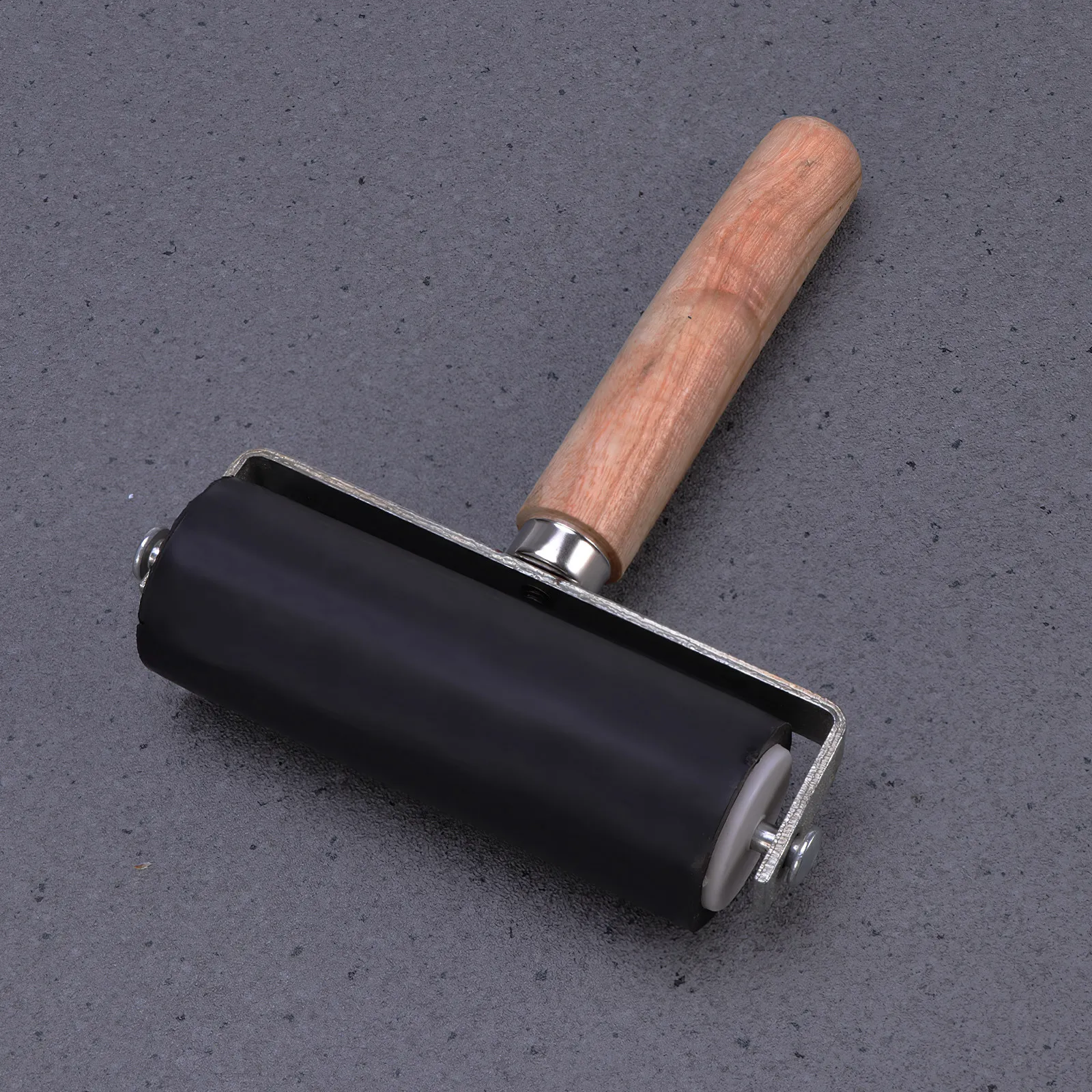 고무 롤러 블랙 헤비 메탈 프레임 편안한 그립 잉크 접착제 도포 인쇄공예 스탬핑 공예 도구