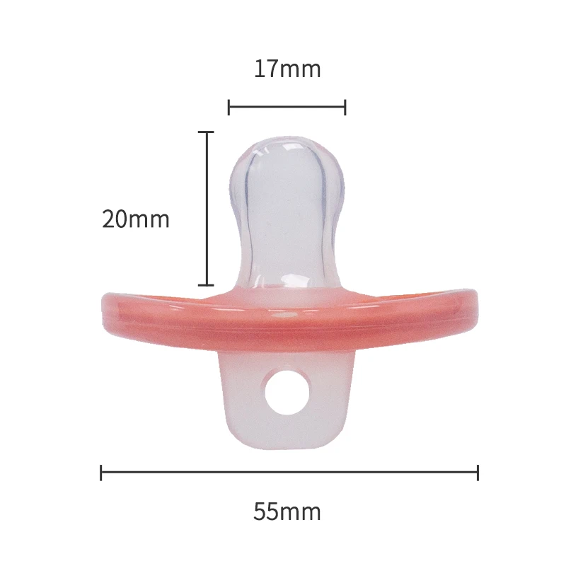 Baby Pacifier Soothing Nighttime Sleep Breathable Design Multicolor Apple Shape Baby Reborn Silicone Accessories 1 Pcs
