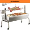50W Rotisserie Grill With Wind Screen Roaster 51 Inch BBQ Outdoor Pig Lamb Rotisserie Roaster 132LBS/60KG Stainless Steel Charco 2