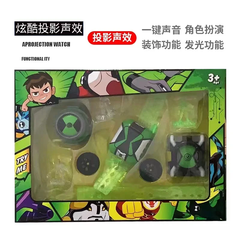 Ben10 Gashapon Children's Toy Teenage Hacker Projection Watch Cartoon  Transformation Device Luminous Voice Hand Office - Action Figures -  AliExpress