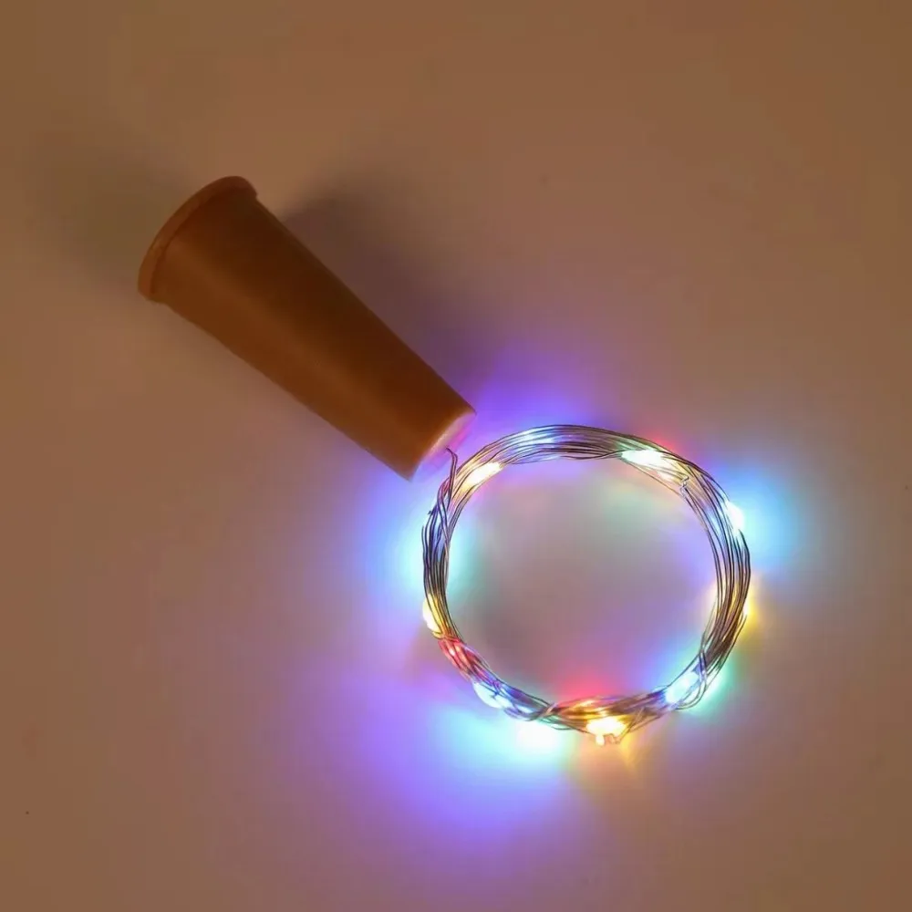 Bar LED Wine Bottle Cork 2M String Lights Christmas Decoration Led Lamp Bottle Fairy Lights Holiday Copper Wire Lights String