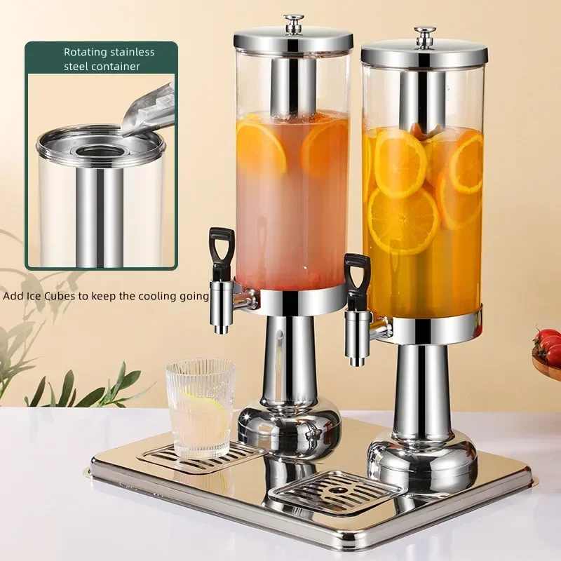 HOTEL STAINLESS STEEL FRUIT JUICE DING western food single-head double-head commercial fruit juice bucket beverage machine 6