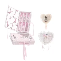 FLORTTE Little Bow Collection Lipstick Lip Cream ALL IN Gift Set Professional Makeup Kit Box Moisturizing Hydrating Lip Glow 1
