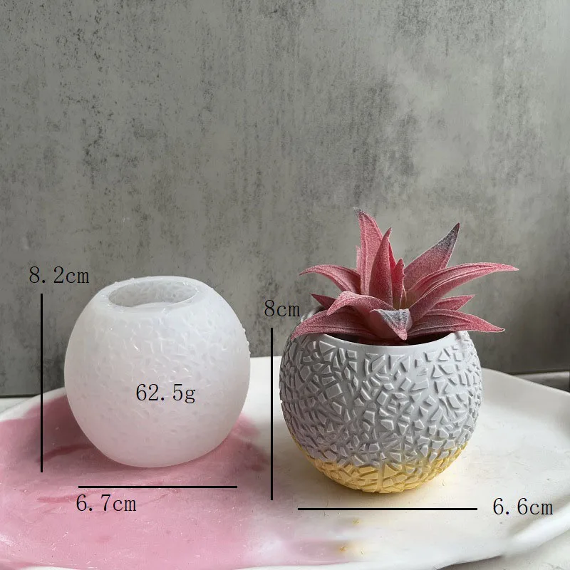 Acquista Fai da te piccolo vaso di fiori stampo in silicone piante