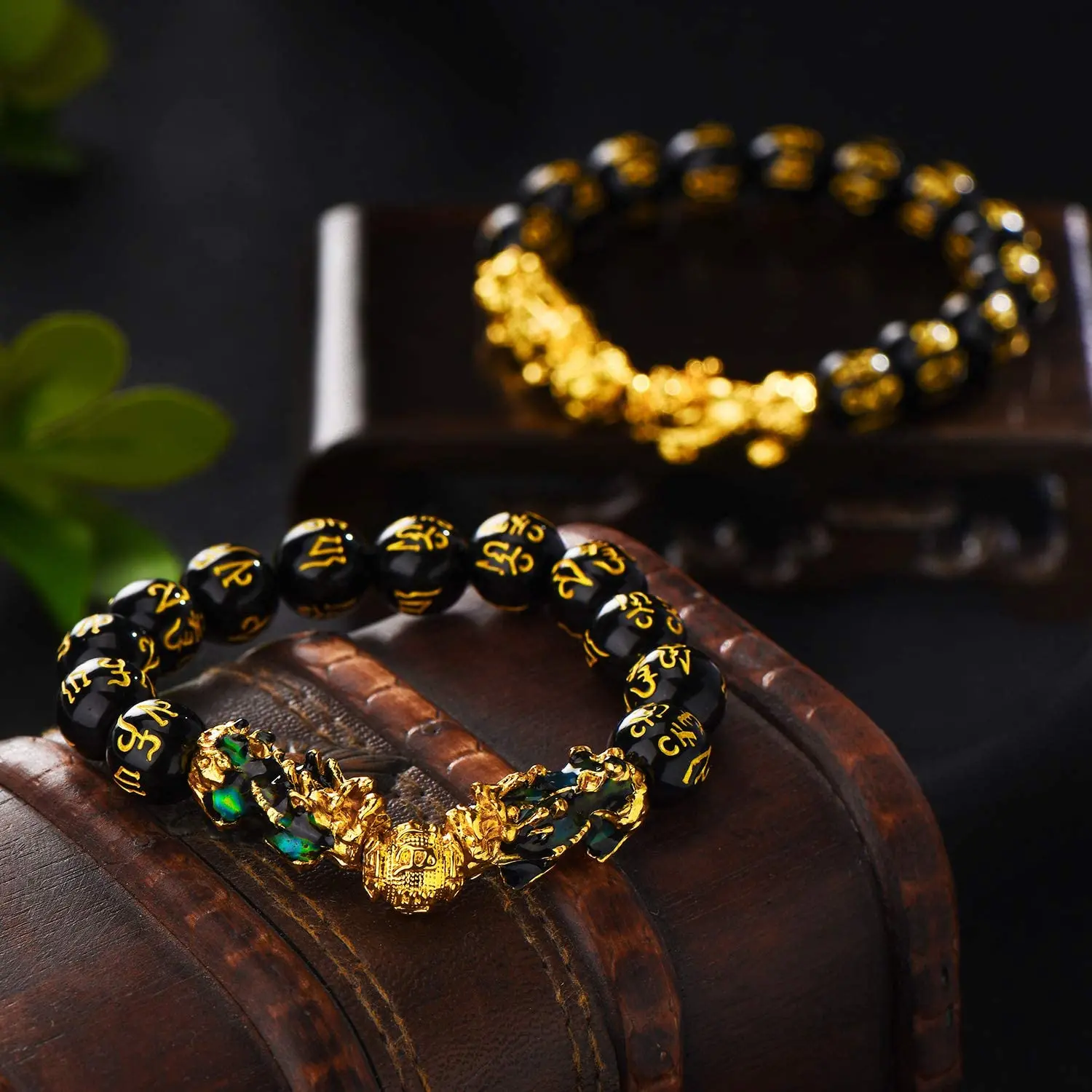 Tiger Eye Natural Stone Obsidian Beaded Bracelet Men Elasticity Bangle  Jewellery | eBay