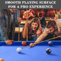 4.5Ft Pool Table, Portable Billiard Table for Kids and Adults, Mini Billiards Game Tables W/ 2 Cue Sticks, Full Set of Balls 2