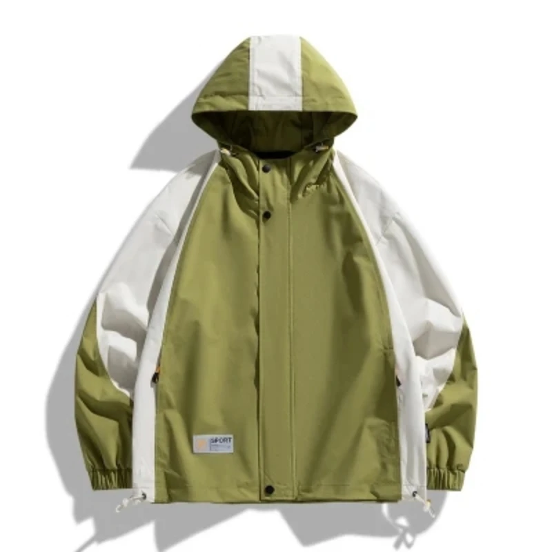 2024 Men Hooded Cargo Jackets Male Windbreak Harajuku Oversize Couples Outwear Bomber Men's Jacket Coat Streetwear Clothes