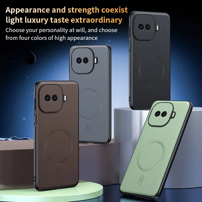 Luxurious Magnetic PU Leather Shockproof Case with Skin-Feel Finish