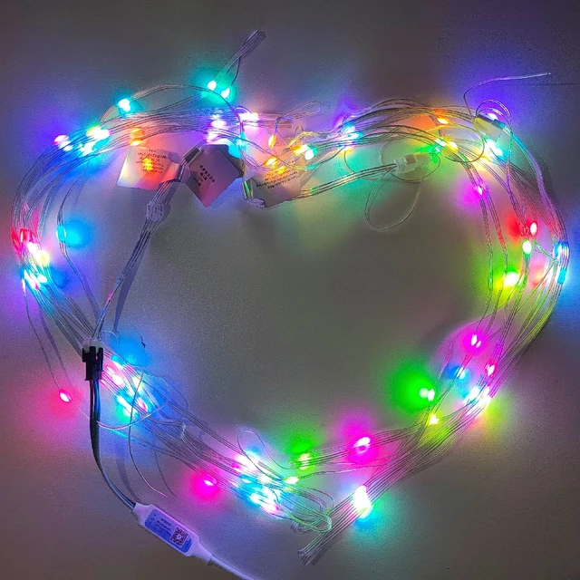 Ws2812b rgbic led schnur 5m-20m party weihnachts lichter traum farbe ws2812  adressierbar individuell schnur im freien wasserdicht 5v - AliExpress