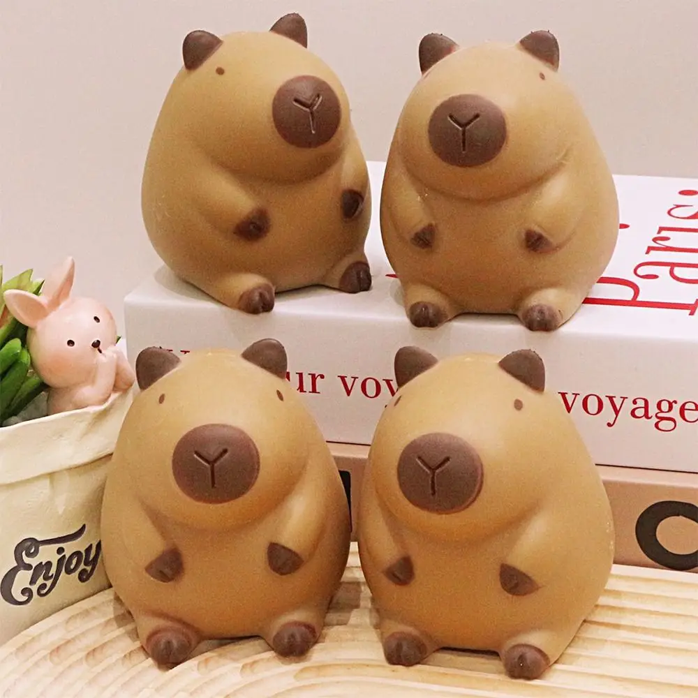 Brown Capybara Squeeze Toy Gift Slow Rebound TPR Squeeze Toys Cartoon Capybara Antistress Decompression Toys Adult 4