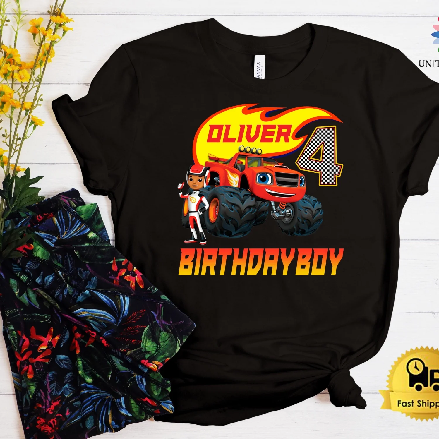 2026 Blaze Birthday Boy Shirt,Monster Machines Birthday Shirt,suitable for Kid/Adlut Everyday Wear 5