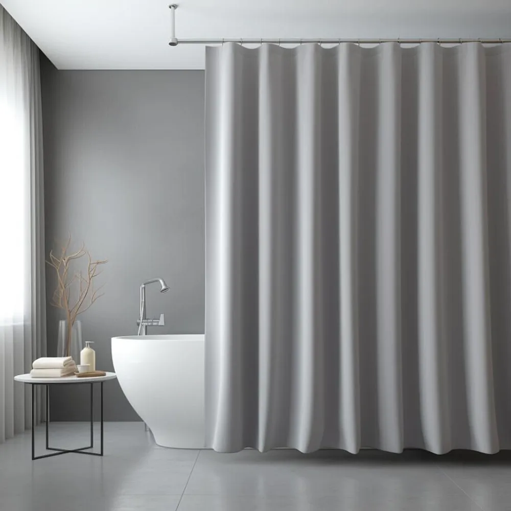 Heavy Duty Solid Shower Curtain 2