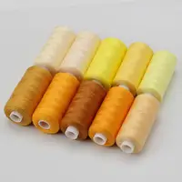 Fil à coudre en Polyester solide et Durable pour Machine, 10 rouleaux/ensemble, 400 Yards 4