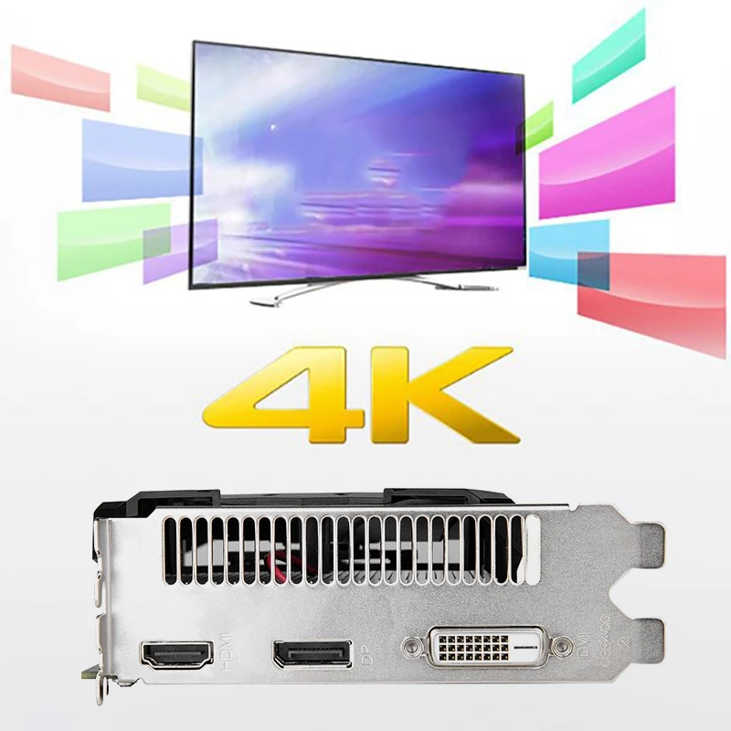 good pc graphics card HOT-HUANANZHI Graphics Card GTX1050TI 4GB 128Bit GDDR5 1291Mhz 7680X4320 DVI VGA HDMI-Compatible PCIE16X Computer Game Graphics graphics card for pc