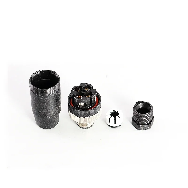 M12 sensor connector 4pin 5pin M12-8 waterproof male&female plug screw threaded coupling A Code sensor connectors 5