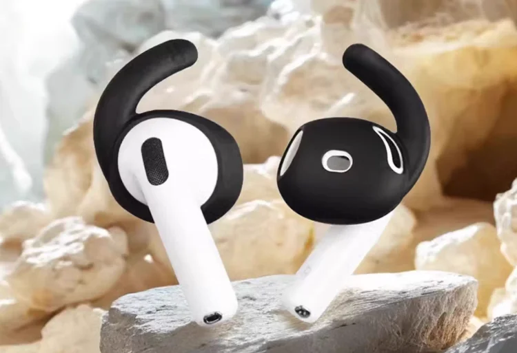 Ear Hooks for AirPods 4, Ear Tips Covers Silicone Earbuds Compatible with AirPods 4th Generation,Anti Slip Ear Gels 2 Pairs