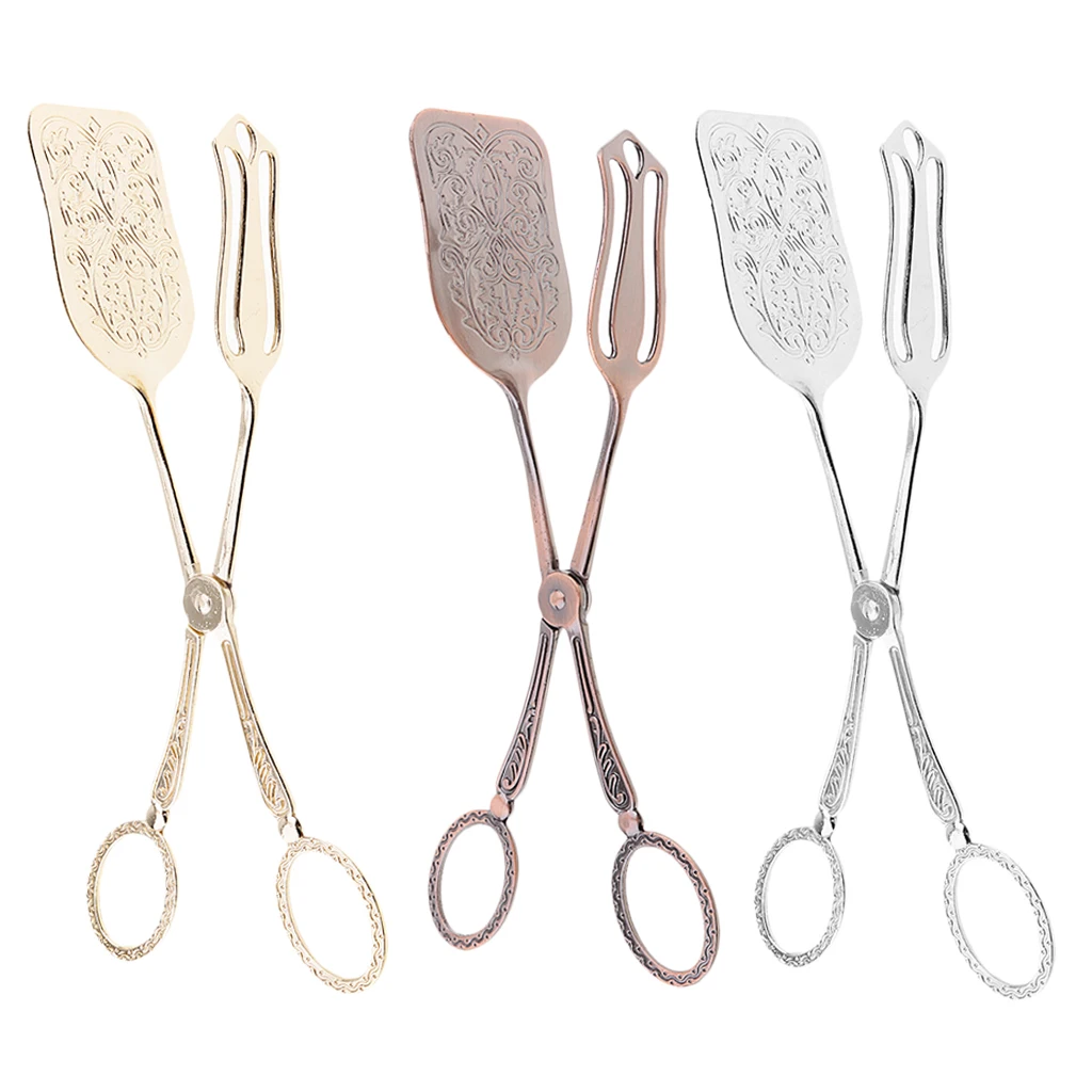 Retro Style Zinc Alloy Scissor Cake Serving Tong Cake Sandwich Salad Tong: 3 - 5 Days Free Delivery Only UK