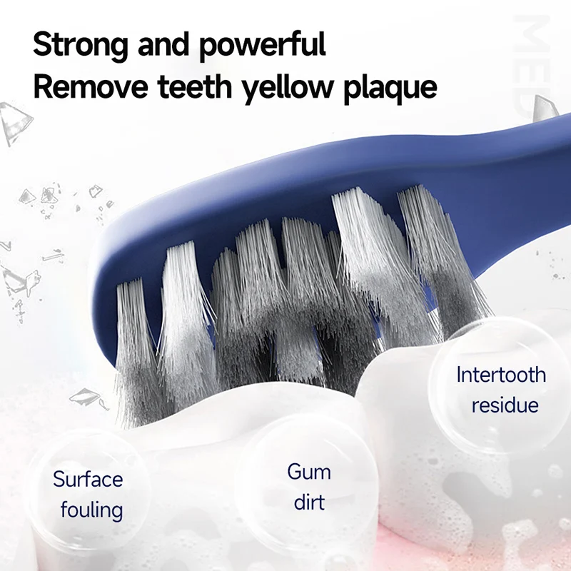 Bamboo Charcoal Toothbrush Electric Toothbrush Soft Toothbrush Portable Toothbrush Men's Adult Universal Harbristled Toothbrush for Deep Cleaning 360&deg; Bristles Independent Packaging Whitening and Cleaning