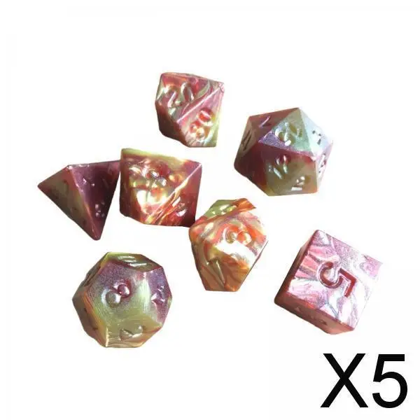 

5X7 шт./упаковка, двусторонние акриловые игральные кости