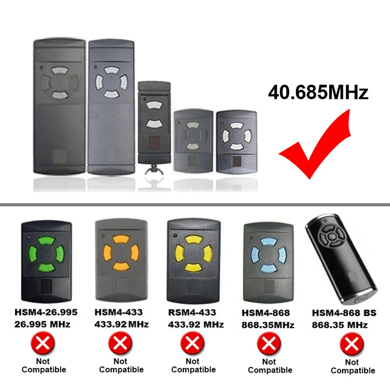 40 685 MHz HORMANN HSE2 HSE4 HSM4 HSM2 HS2 HS4 Garage Remote Control Duplicator for Hรถrmann 40MHz Gate Door Opener Transmitter