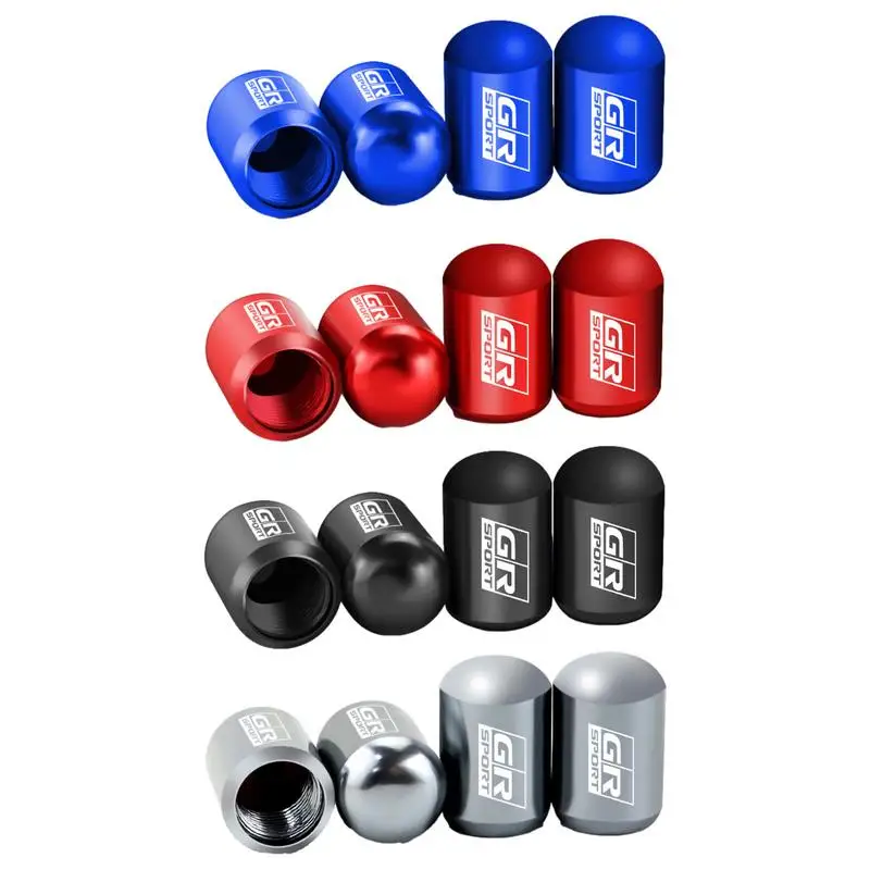 

4Pcs Car Tire Valve Stems Cap Knurling Style Tire Valve Cap Aluminum Tire Wheel Stem Air Valve Cap car Universal accessories