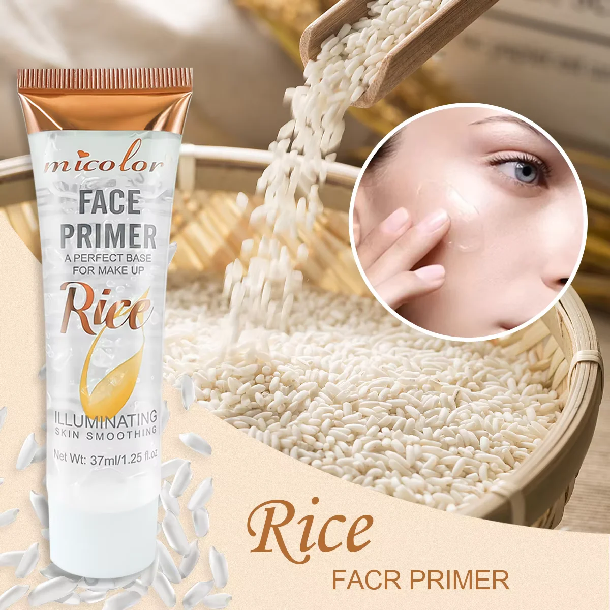 Rice Primer Primer Spray two-piece oil control fast film forming moisturizing waterproof non-makeup combination
