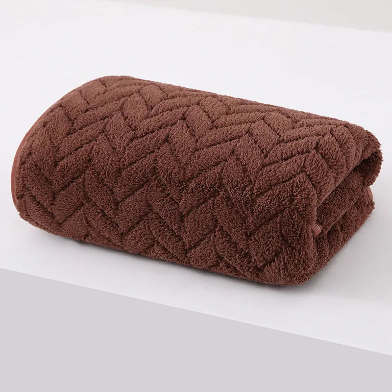 High Quality Thick Coral Velvet Bath Towel, Soft Absorbent Texture_voghion.com