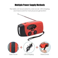 Banque d'alimentation de générateur à manivelle, radio météo solaire, charge petUSB portable d'urgence extérieure, utilisation appropriée 3