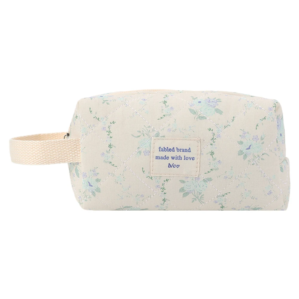 

Women Large Travel Organizer Lightweight Floral Quilted Checkered Makeup Bag Lady Makeup Bag Purse Toiletry Zipper Storage Pouch