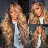 40 Inch 250% 13x6 Highlight Hd Lace Frontal Wig Human Hair Body Wave Colored Honey Blonde Lace Front Human Hair Wigs For Women 5