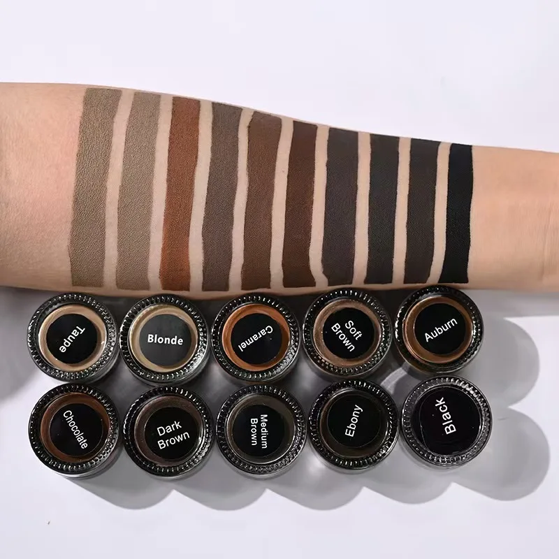 Custom Waterproof Eyebrow Pomade Gel Eyebrow Tint Makeup Enhancer Cosmetic Eye Makeup Eye Brow Cream With Brush 5
