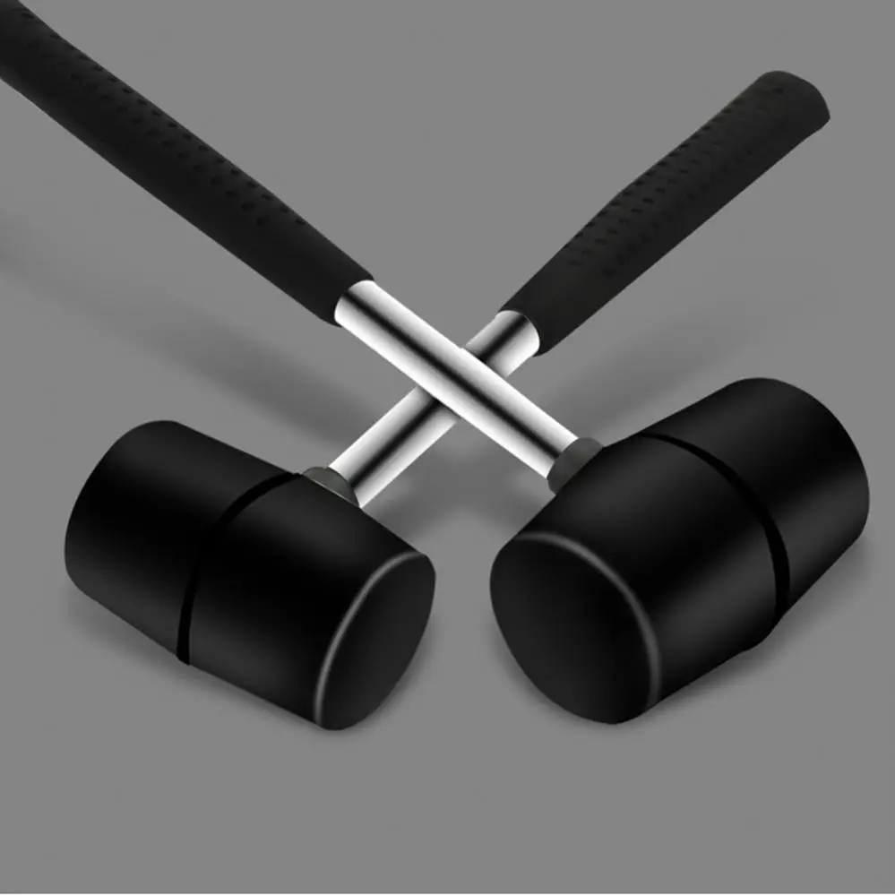 Rubber Hammer Manual Tools Portable Double-sided for Outdoor Car Repair Woodworking