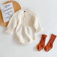 2024 Spring Baby Clothes Girls Romper Autumn Long Sleeve Baby Girl Knit Hollow Out Rompers Baby Jumpsuit Baby Clothes 5