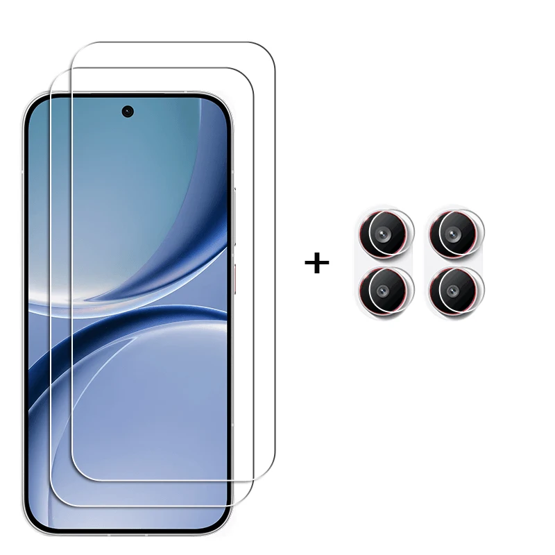 Premium Tempered Glass Screen Protector with HD Clarity and Camera Lens Film