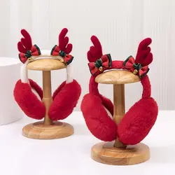 Cold Protection Soft Plush Earmuffs Faux Fur Women Men Folding Ear Warmer Winter Warm Christmas Antlers Ear-Muffs Gifts