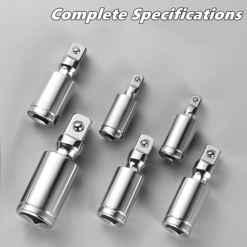1/4" 3/8" 1/2" Universal Joint Set Ratchet Angle Extension Bar Socket Adapter Manual and Pneumatic Bendable Adapter Socket Tools