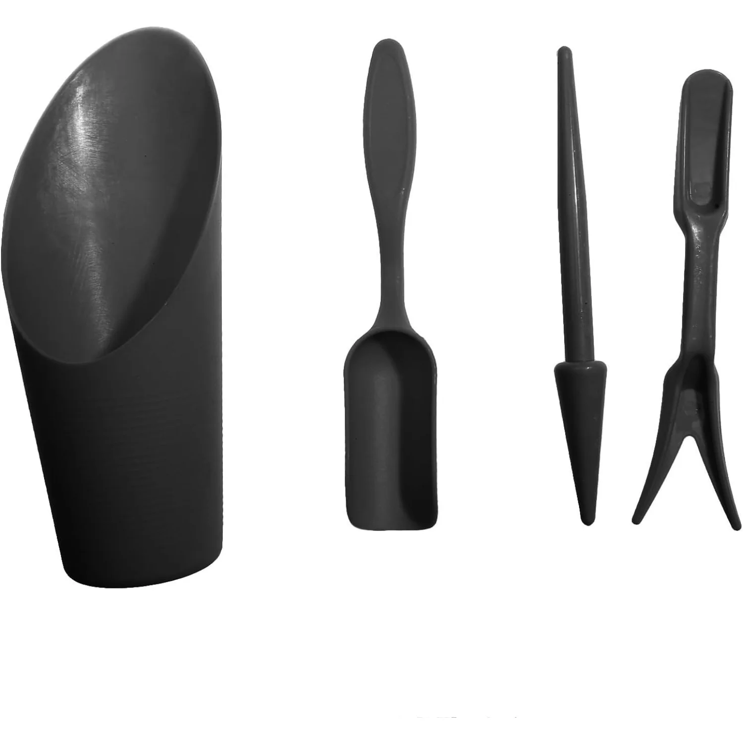 Meoliny Succulent Planting Tools Shovel Bucket Spoon Garden Plant Soil Spoon for Flower Digging,Black