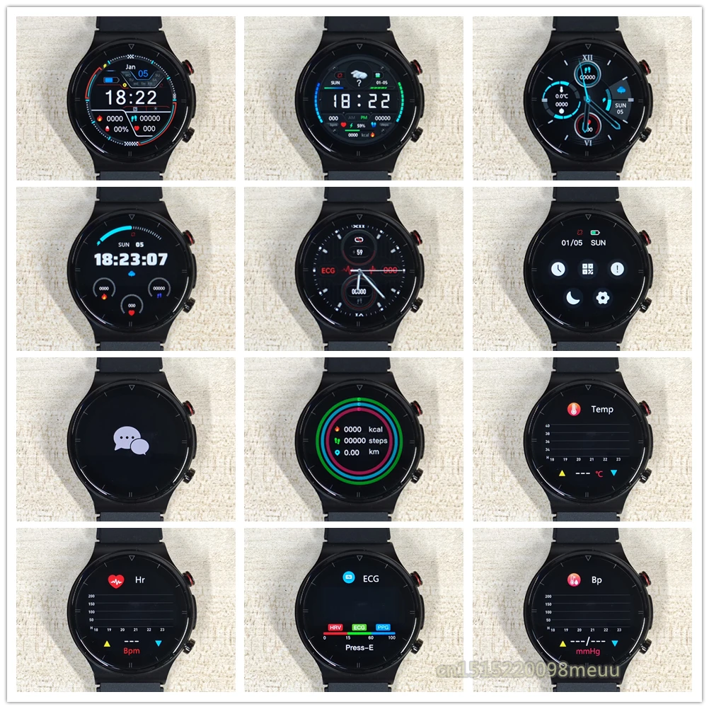 E88 Smart Watch Men Watch 1.32 inch Screen EGG Collector IP68 Waterproof BodyTemperature Wireless charger Watches PK E80 E86