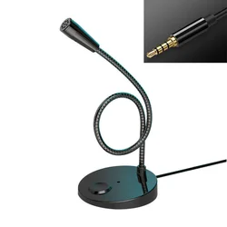 Enhanced Product Title:  
Dual - Connection Wired Desktop Microphone with Built - in Speaker for Computers and Laptops (3.5mm)