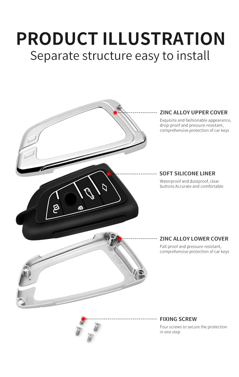 Cover chiate/telecomando per Bmw F20 G20 G30 X1 X3 X4 X5 G05 X6 accessori supporto per auto-Styling protezione portachiavi Shell 12 Cover chiate/telecomando per Bmw F20 G20 G30 X1 X3 X4 X5 G05 X6 accessori supporto per auto-Styling protezione portachiavi Shell - S5fa3a086a38b43b081b2d164fdca56a26