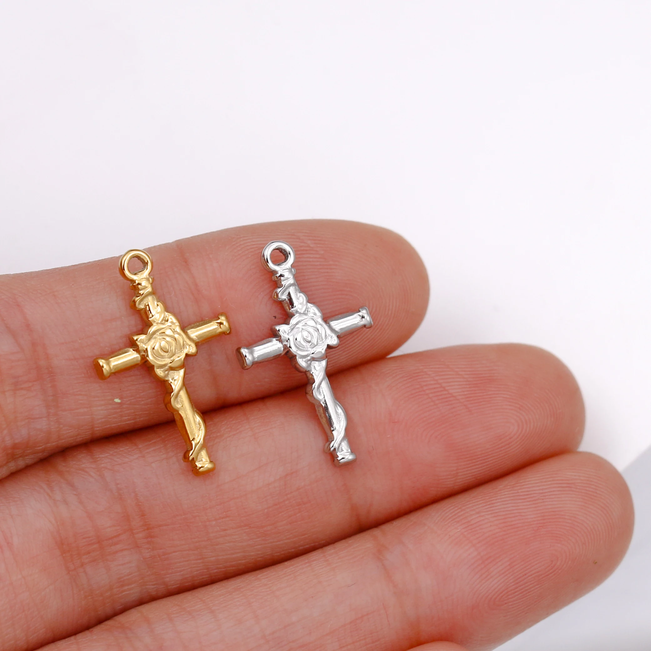 3 teile/los Edelstahl Casting Kreuz Charms Sonne Anhänger Für DIY Halskette Armband Ohrringe Schmuck Handwerk Machen Zubehör – Detail 13