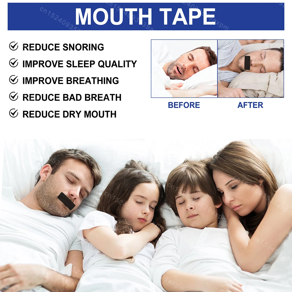 30Pcs Anti Snoring Mouth Tape Stop Snoring Patch Promote Nose Breathing Correction Night Sleeping Mouth Breathing Improvement