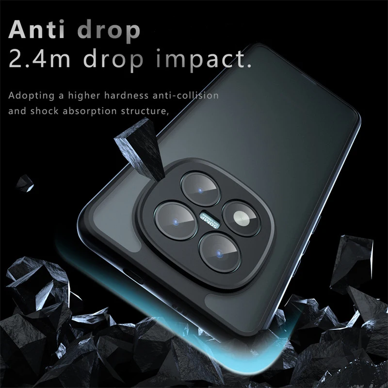 Durable Matte Protective Phone Case with Soft TPU Frame