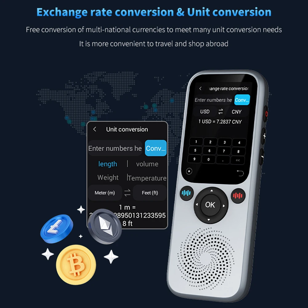 Portable Language Translator Real-Time Two-Way Translating Device 138 Languages Online Offline Translation Simultaneous language translator