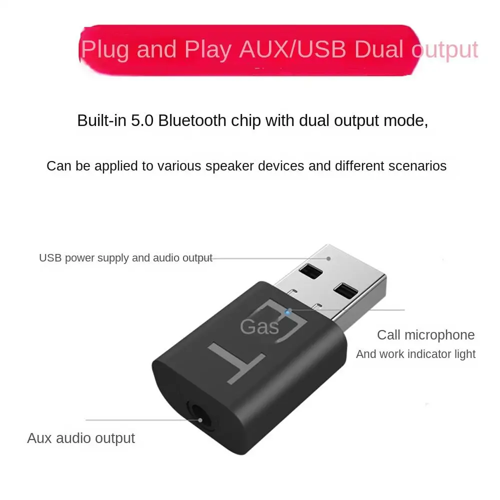 Hot For Car Radio 3.5mm Jack AUX Stereo Audio Receiver Adapter Music Receiver Auto Bluetooth Bluetooth 5.0 Receiver Adapter