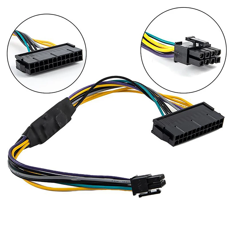 

For DELL Optiplex 3020 7020 9020 24 Pin To 8pin Cables Power Supply Adapter Replacement