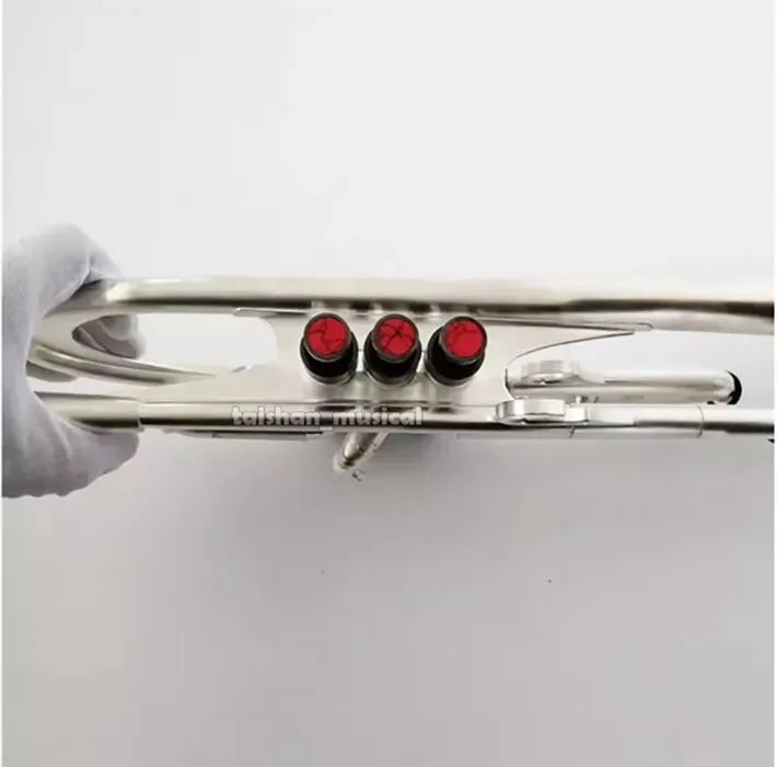 Latest Aerodynamics Heavy Trumpet Brushed silver professional Horn W/luxur case